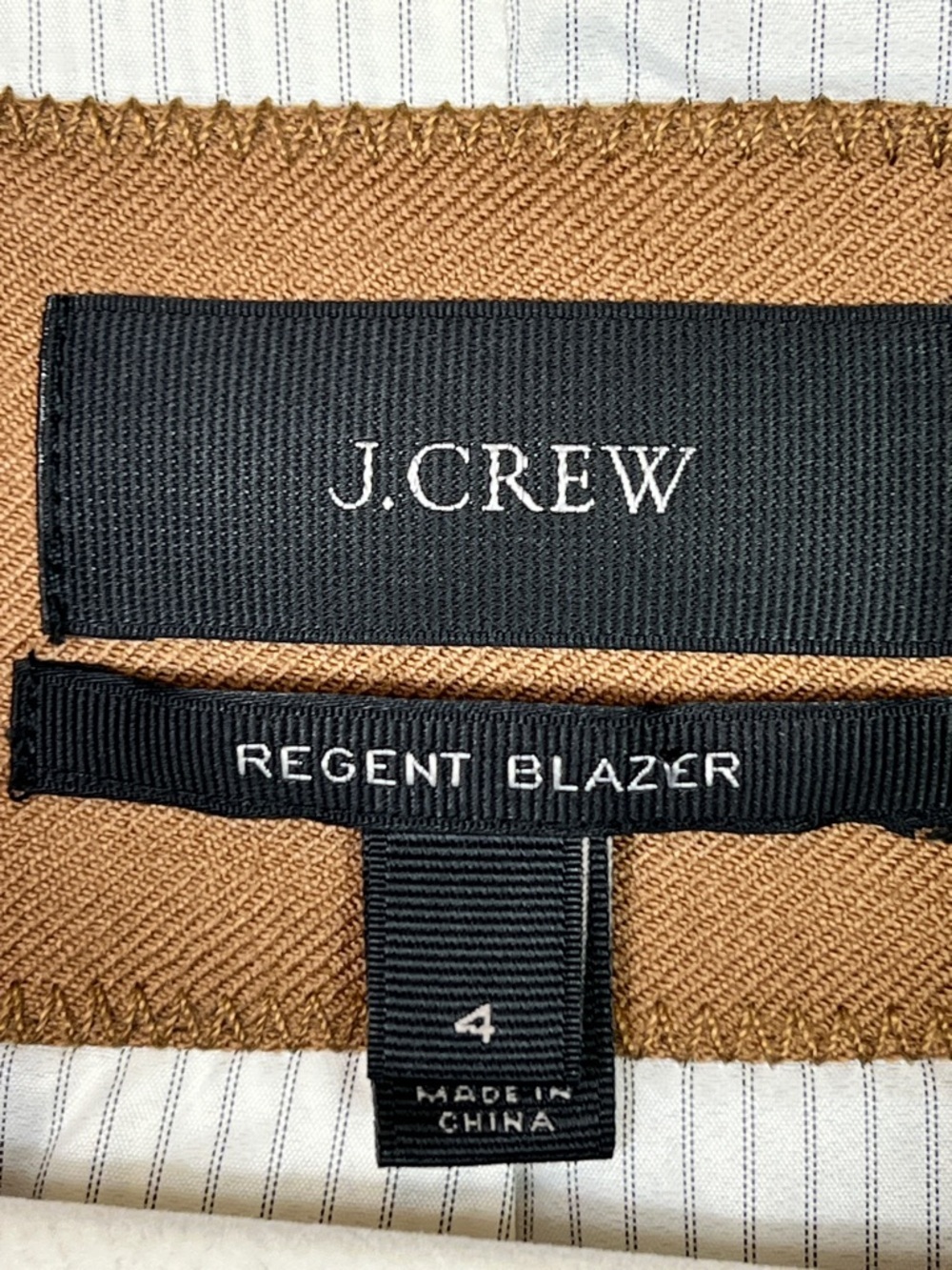 J.Crew Regent Blazer Camel Color Wool Blend Tailored Classic Career Jacket 4 - Picture 10 of 13